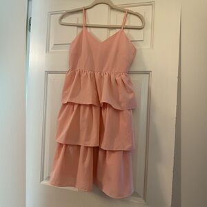 Pink Tiered Kids Dress